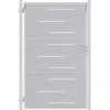 vidaXL Tuinpoort met slot Zilver 85 x 144 cm Roestvrij staal