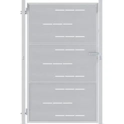 vidaXL Tuinpoort met slot Zilver 85 x 144 cm Roestvrij staal