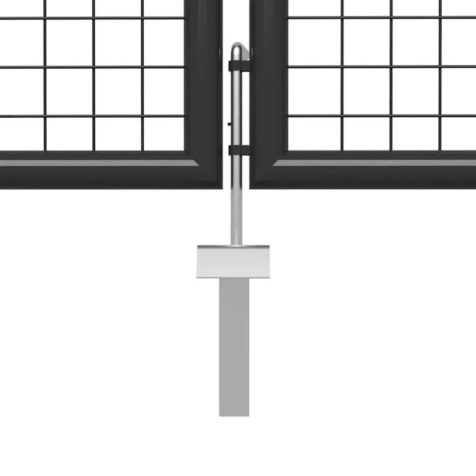 vidaXL Tuinpoort staal 350x75 cm antraciet