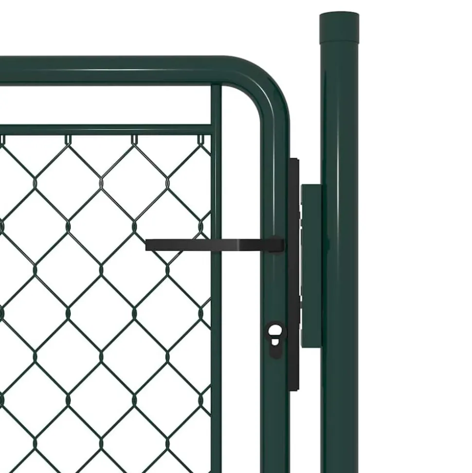 vidaXL Tuinpoort staal 100x75 cm groen