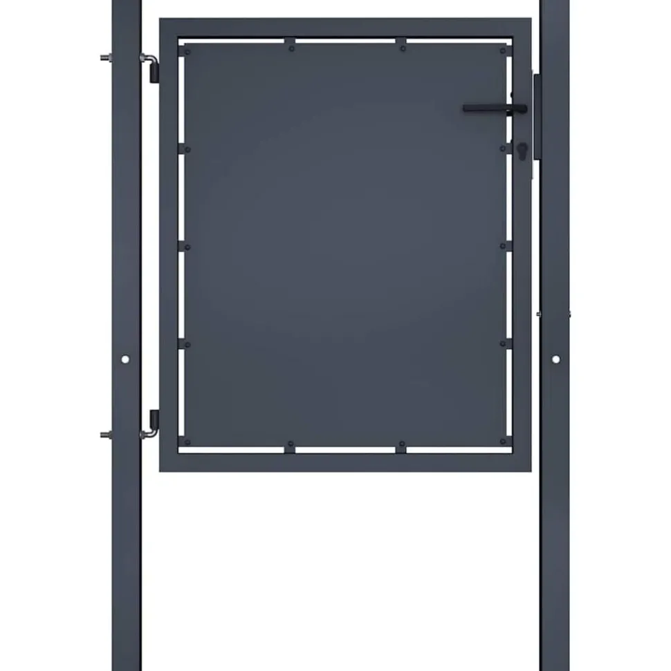 vidaXL Tuinpoort staal 100x75 cm antraciet