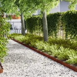 vidaXL Tuinrand 10 pcs Bruin 100 x 0.05 x 20 cm Cortenstaal