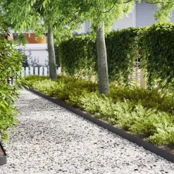 vidaXL Tuinrand 10 pcs Zwart 100 x 0,05 x 15 cm Koudgewalst staal