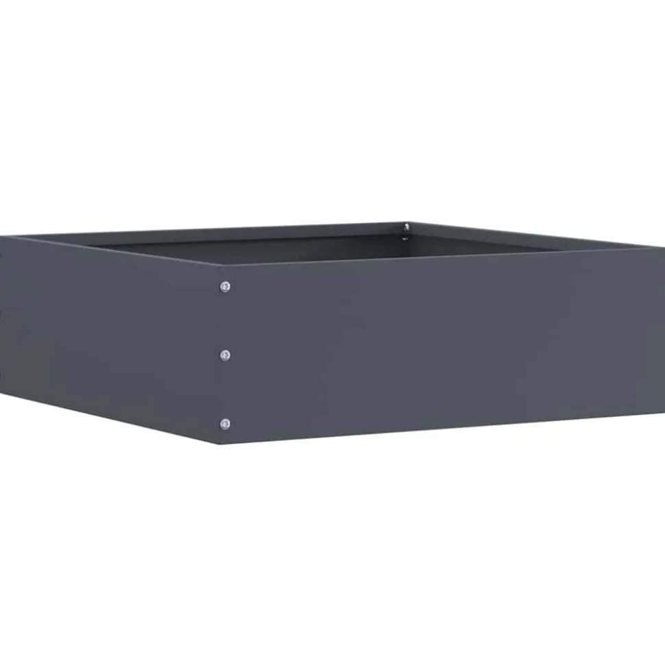 vidaXL Tuinrand Antraciet 40 x 40 x 13 cm Staal