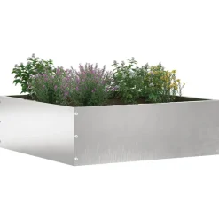 vidaXL Tuinrand Zilver 40 x 40 x 13 cm Roestvrij staal