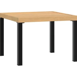 vidaXL Tuinsalontafel 55x55x39,5 cm gepoedercoat staal zwart