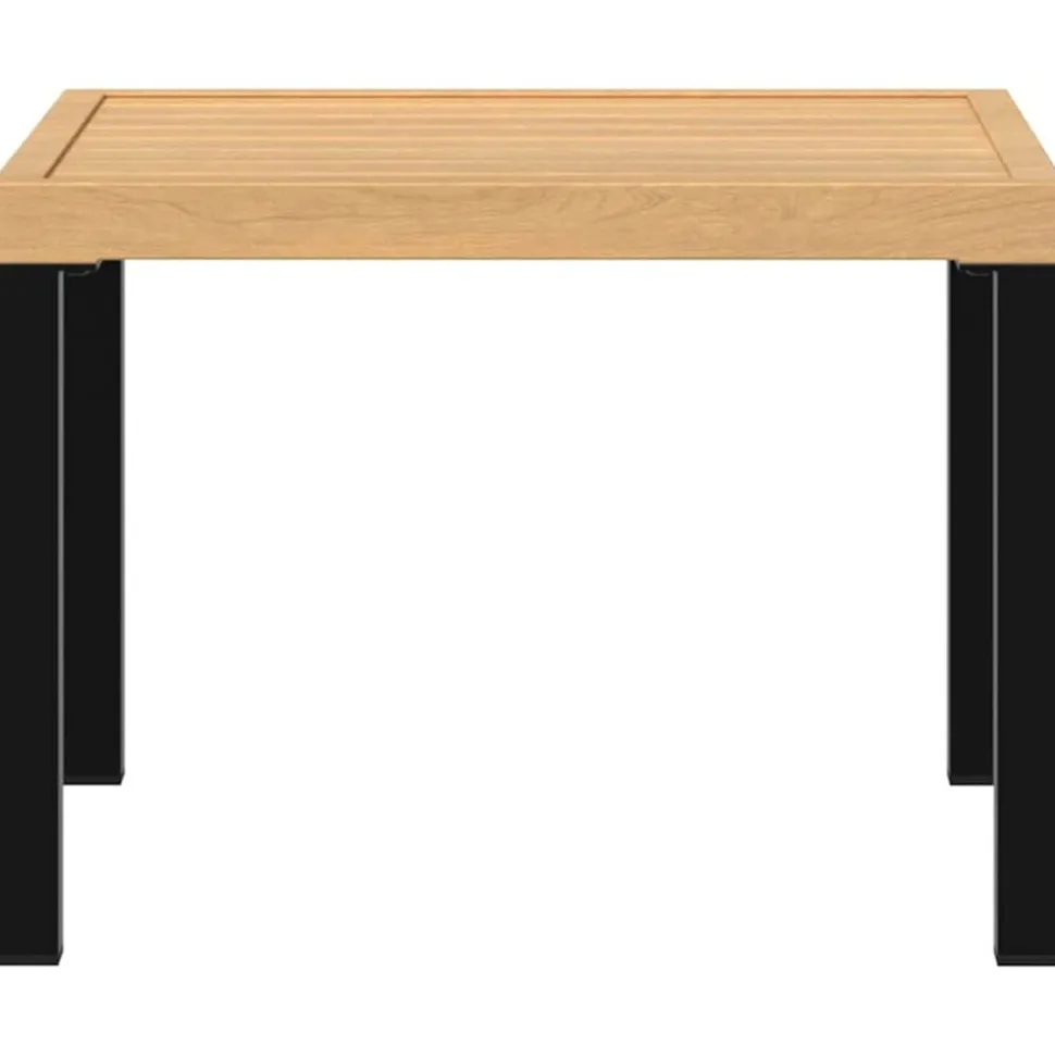vidaXL Tuinsalontafel 55x55x39,5 cm gepoedercoat staal zwart