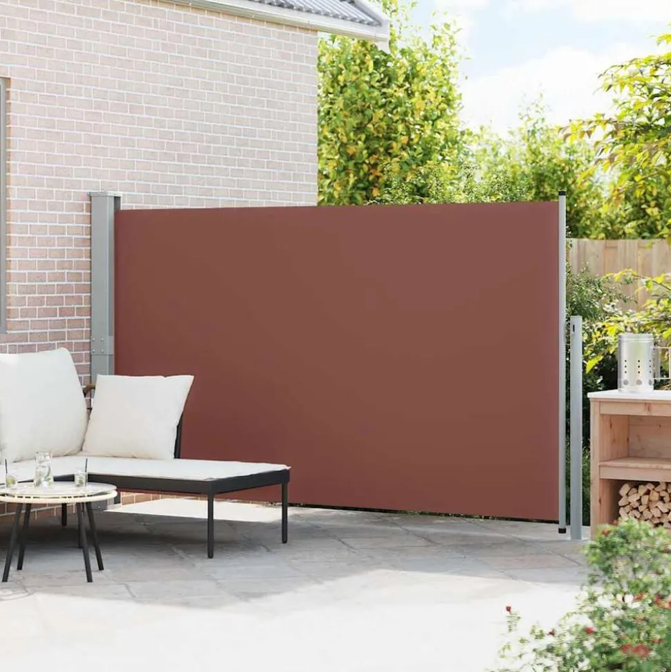 vidaXL Tuinscherm uittrekbaar 170x300 cm bruin