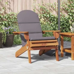 vidaXL Tuinstoel Adirondack met kussens massief acaciahout