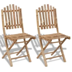 vidaXL Tuinstoelen 2 st inklapbaar bamboe