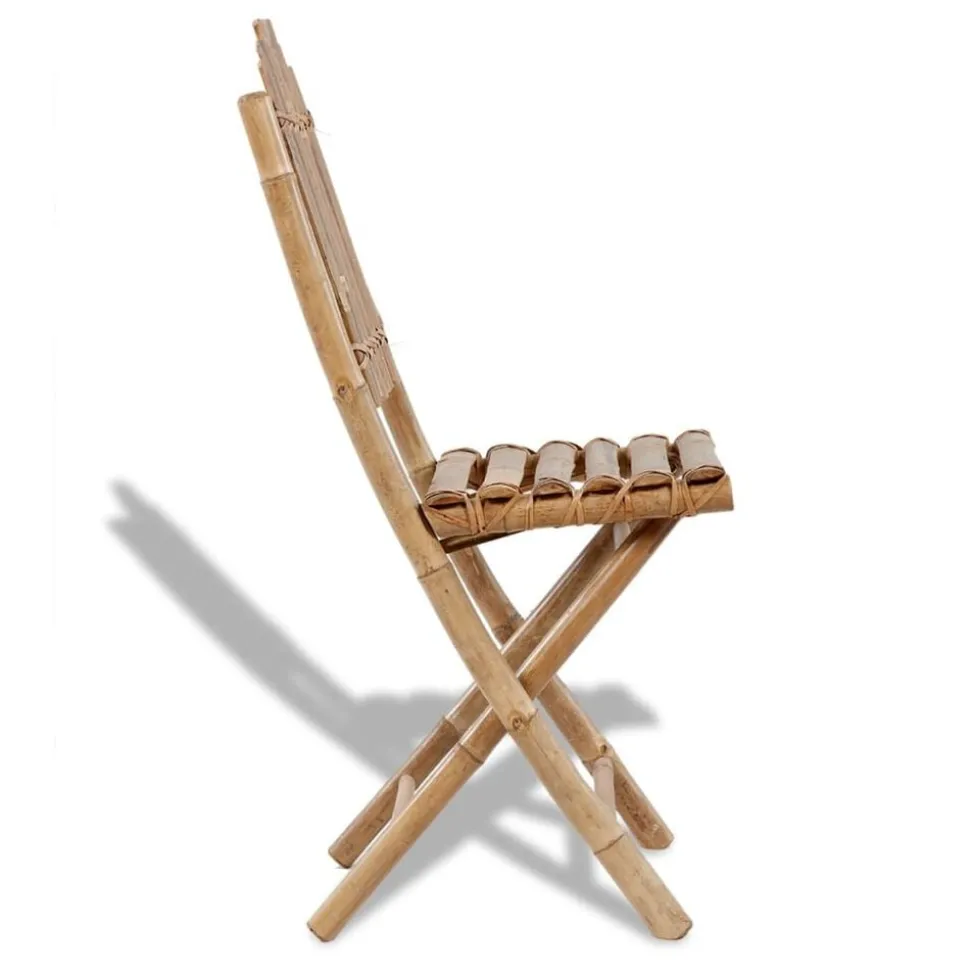 vidaXL Tuinstoelen 2 st inklapbaar bamboe
