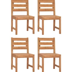 vidaXL Tuinstoelen 4 st massief teakhout
