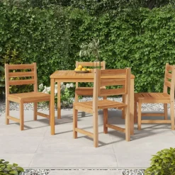 vidaXL Tuinstoelen 4 st massief teakhout