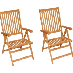 vidaXL Tuinstoelen 2 st met crèmekleurige kussens massief teakhout