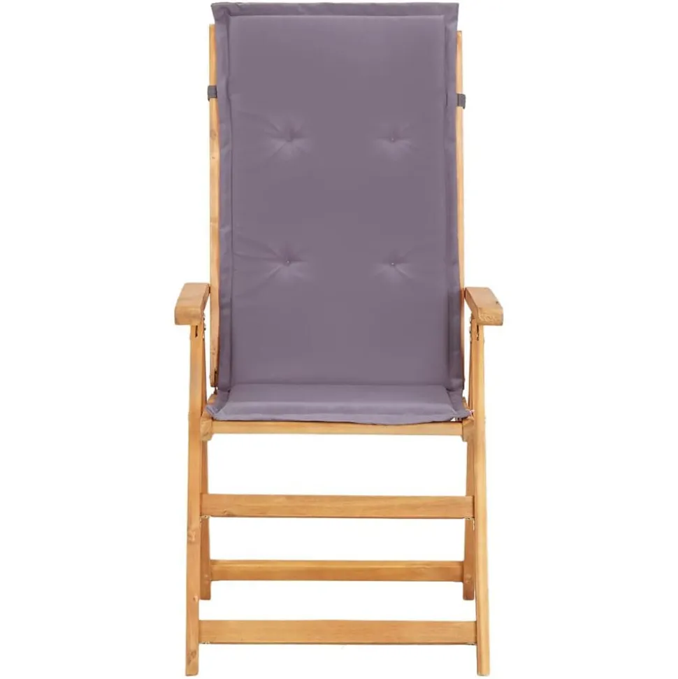 vidaXL Tuinstoelen 2 st verstelbaar massief acaciahout bruin