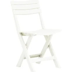 vidaXL Tuinstoelen inklapbaar 2 st kunststof wit