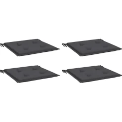 vidaXL Tuinstoelkussens 4 st 40x40x4 cm oxford stof antracietkleurig