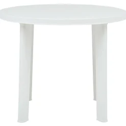 vidaXL Tuintafel 89 cm kunststof wit