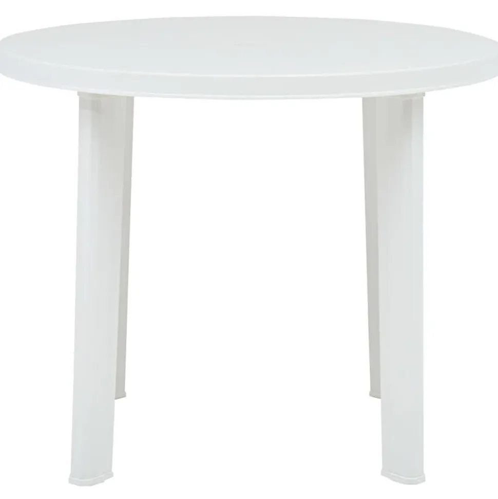 vidaXL Tuintafel 89 cm kunststof wit