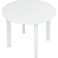 vidaXL Tuintafel 89 cm kunststof wit