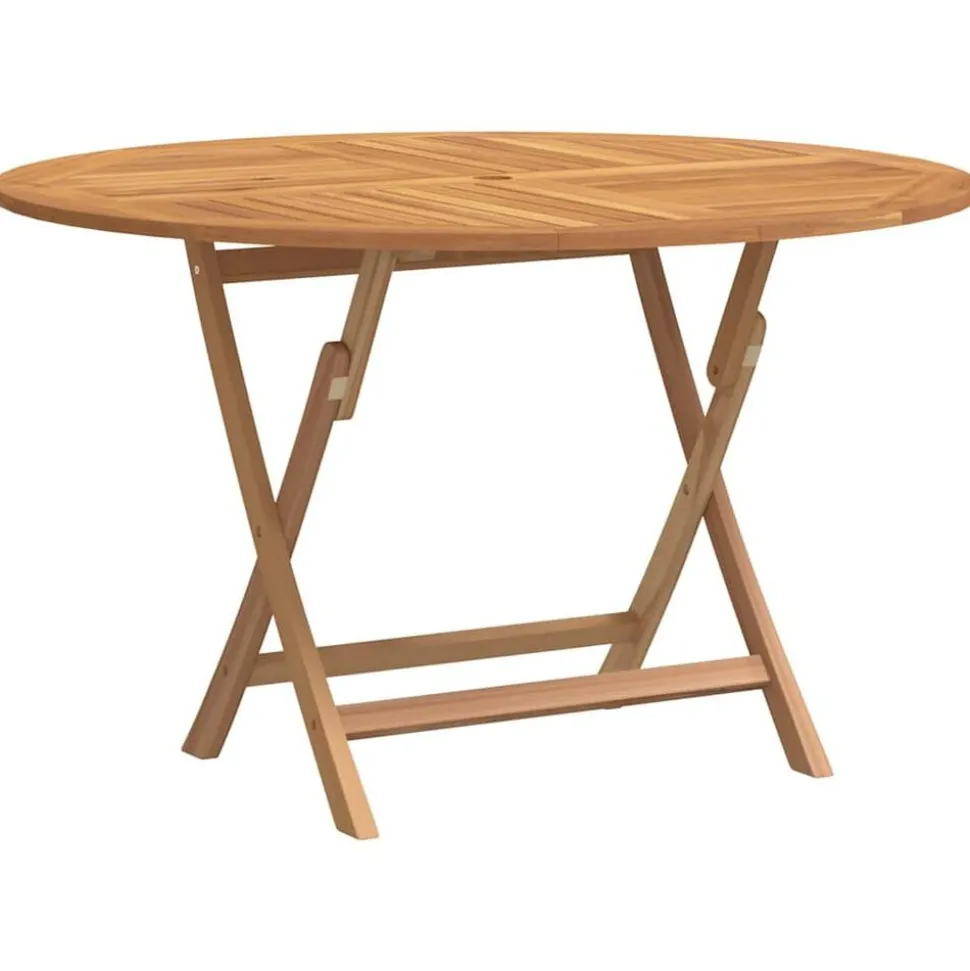 vidaXL Tuintafel inklapbaar Ø 110x75 cm massief teakhout