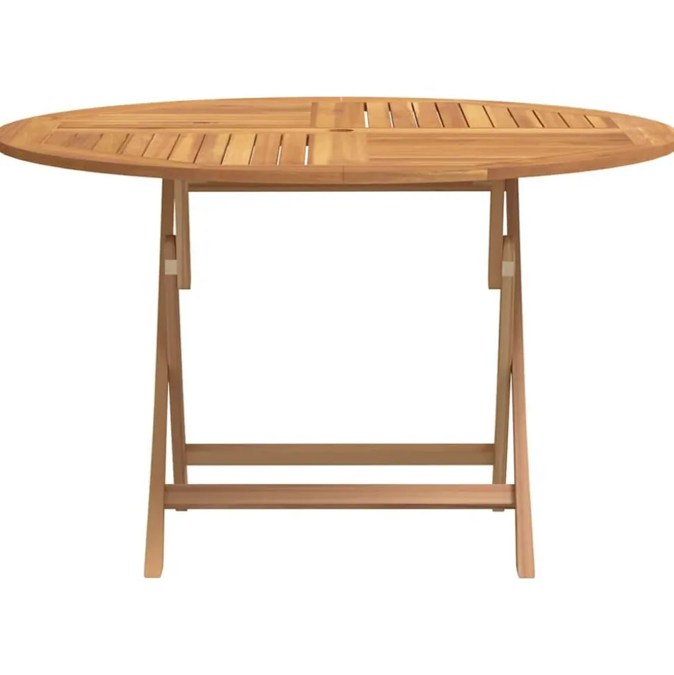 vidaXL Tuintafel inklapbaar Ø 110x75 cm massief teakhout