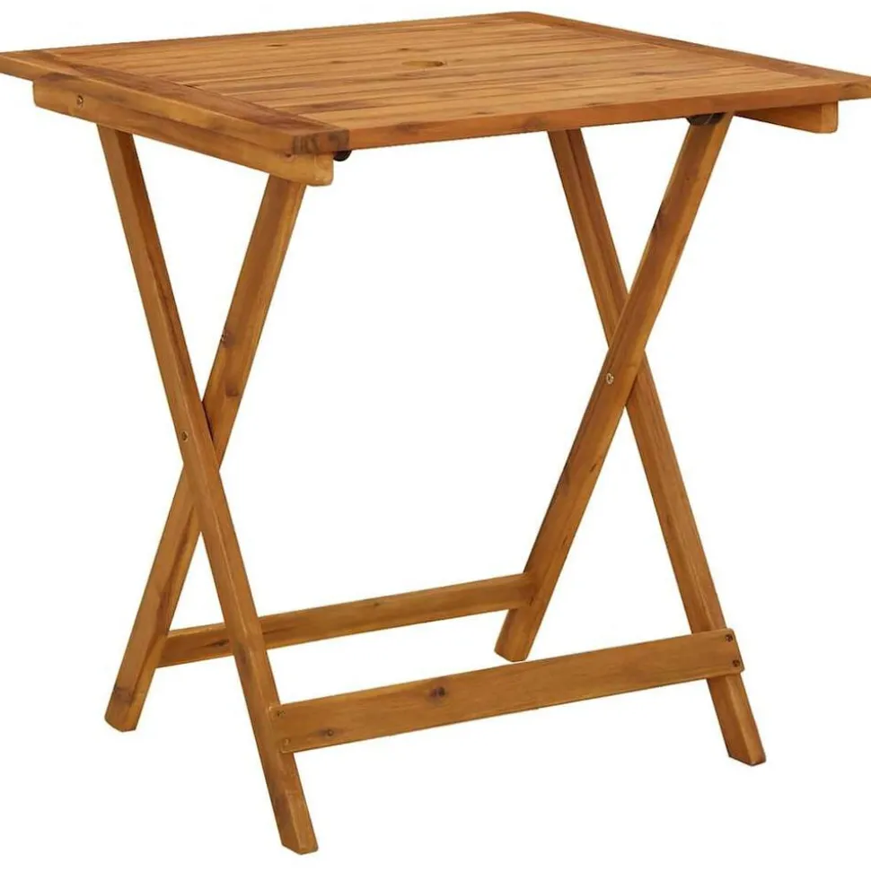 vidaXL Tuintafel inklapbaar 70x70x75 cm massief acaciahout