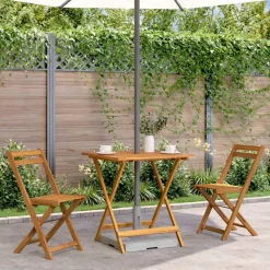 vidaXL Tuintafel inklapbaar 70x70x75 cm massief acaciahout