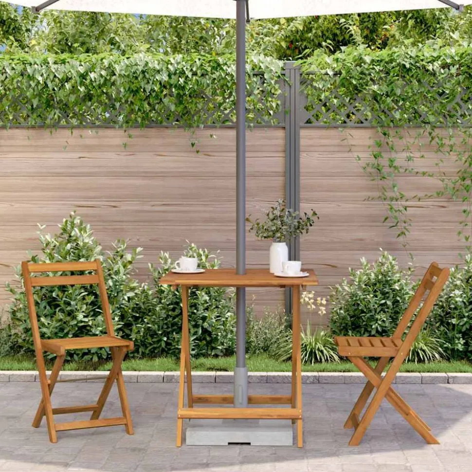 vidaXL Tuintafel inklapbaar 70x70x75 cm massief acaciahout