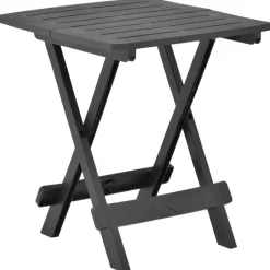 vidaXL Tuintafel inklapbaar 45x43x50 cm kunststof antraciet