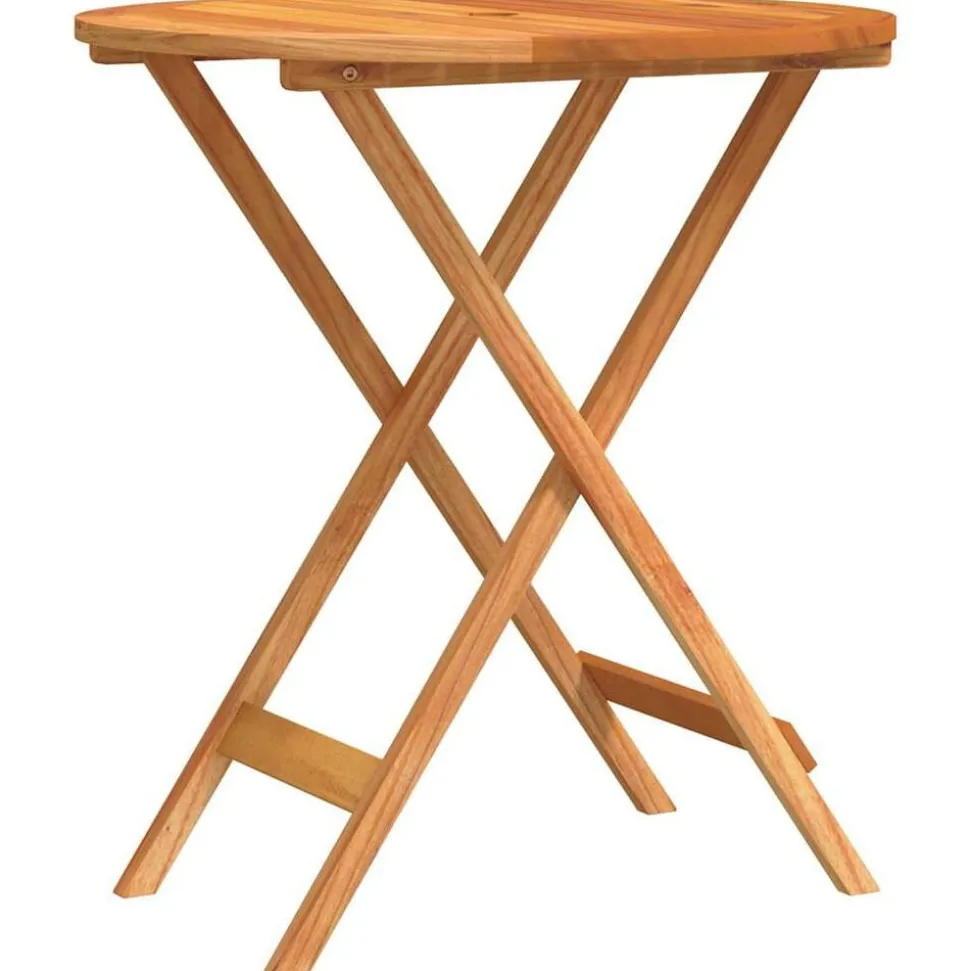 vidaXL Tuintafel inklapbaar Ø60x75 cm massief eucalyptushout