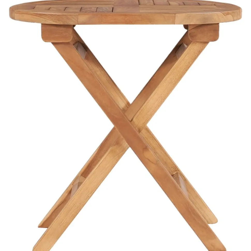 vidaXL Tuintafel inklapbaar 45 cm massief teakhout
