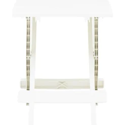 vidaXL Tuintafel inklapbaar 45x43x50 cm kunststof wit
