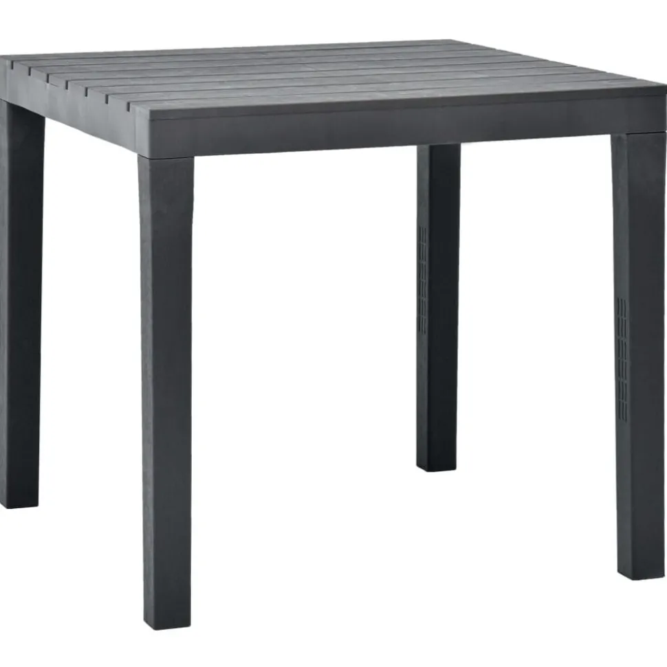 vidaXL Tuintafel 78x78x72 cm kunststof antraciet