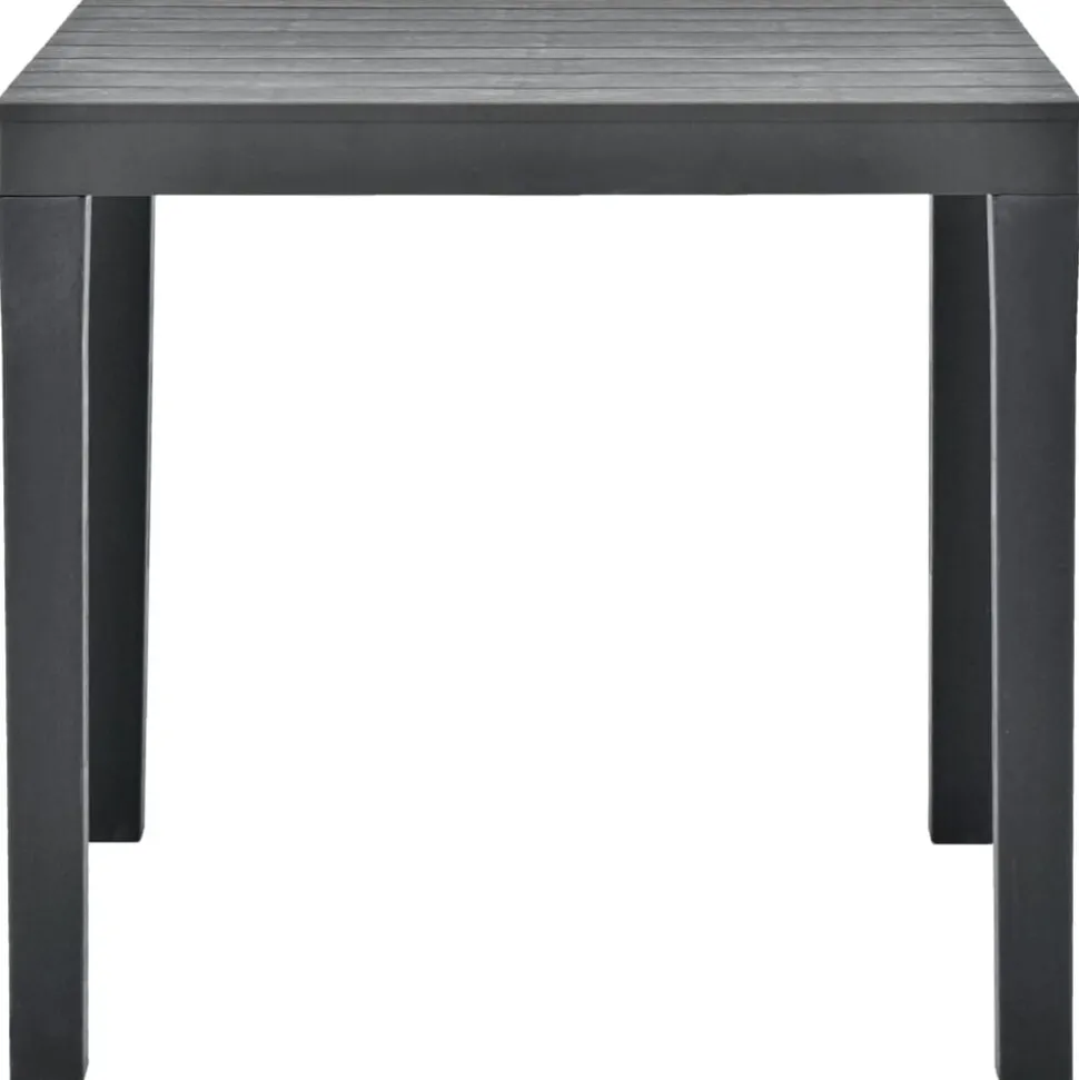 vidaXL Tuintafel 78x78x72 cm kunststof antraciet