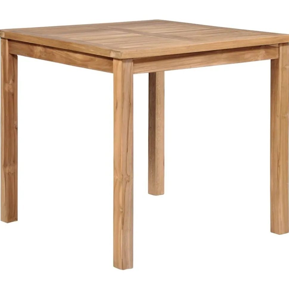 vidaXL Tuintafel 80x80x77 cm massief teakhout