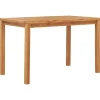 vidaXL Tuintafel 120x70x77 cm massief teakhout