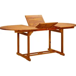 vidaXL Tuintafel (150-200)x100x75 cm massief acaciahout