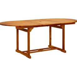 vidaXL Tuintafel (150-200)x100x75 cm massief acaciahout