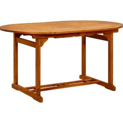 vidaXL Tuintafel (150-200)x100x75 cm massief acaciahout