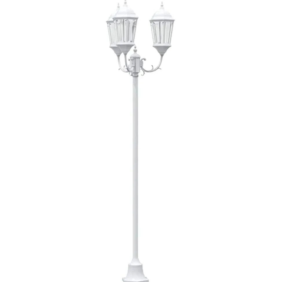vidaXL Tuinverlichting Wit 57 x 49 x 241 cm Aluminium en Glas