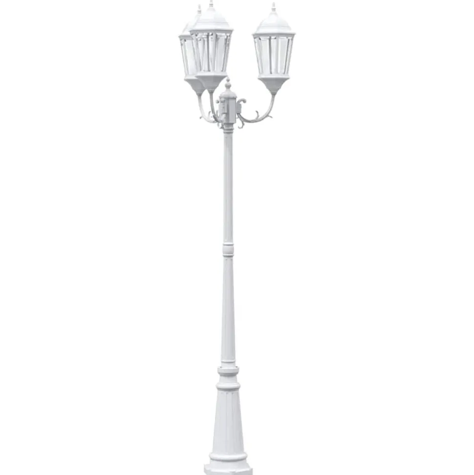 vidaXL Tuinverlichting Wit 61 x 53 x 235 cm Aluminium en Glas
