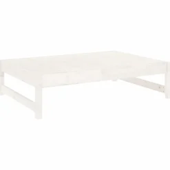 vidaXL Tuinvoetenbank 120x80 cm massief grenenhout wit