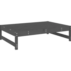 vidaXL Tuinvoetenbank 120x80 cm massief grenenhout grijs