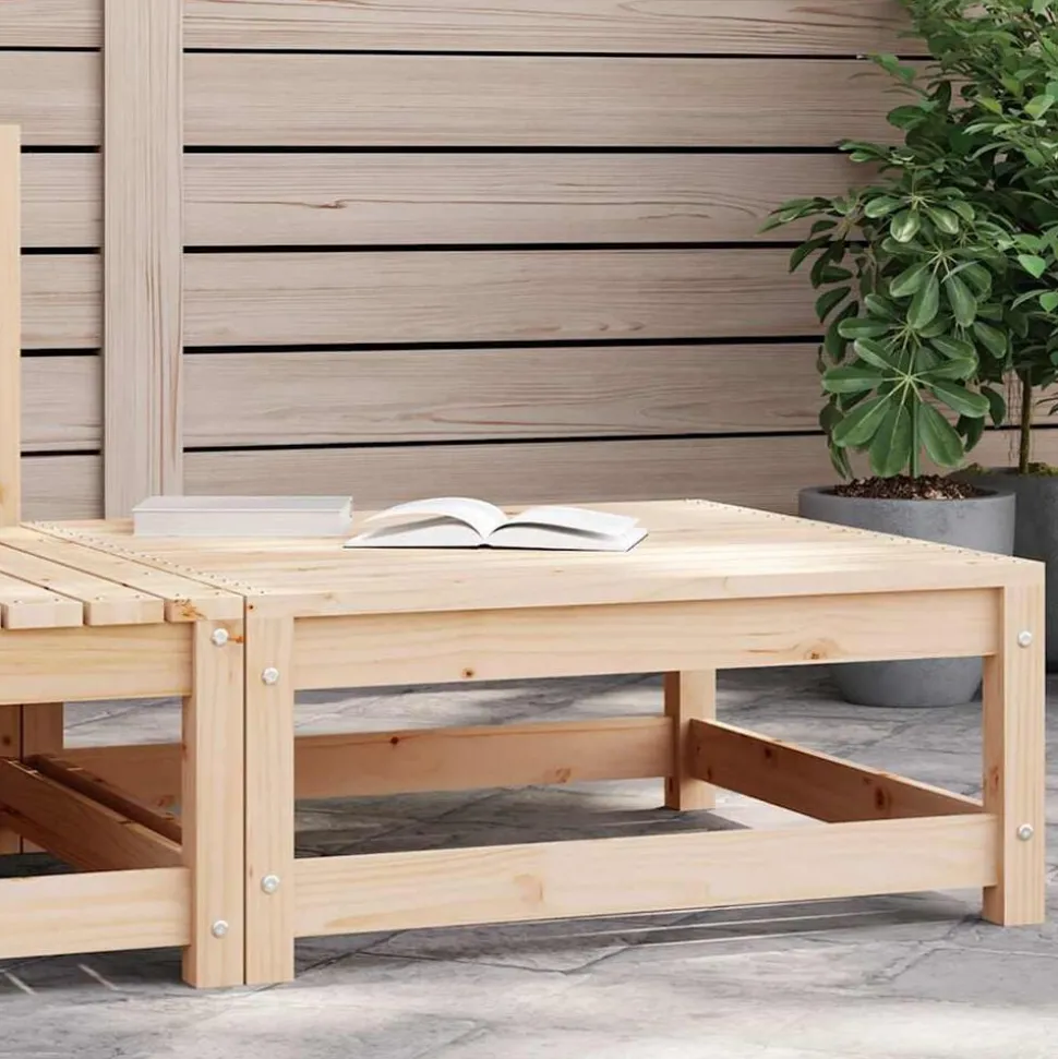 vidaXL Tuinvoetenbank 70x70x30 cm massief grenenhout