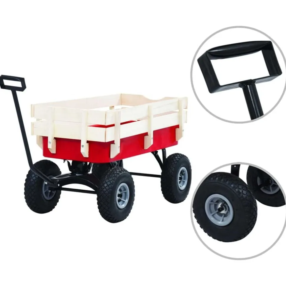 vidaXL Tuinwagen 150 kg rood