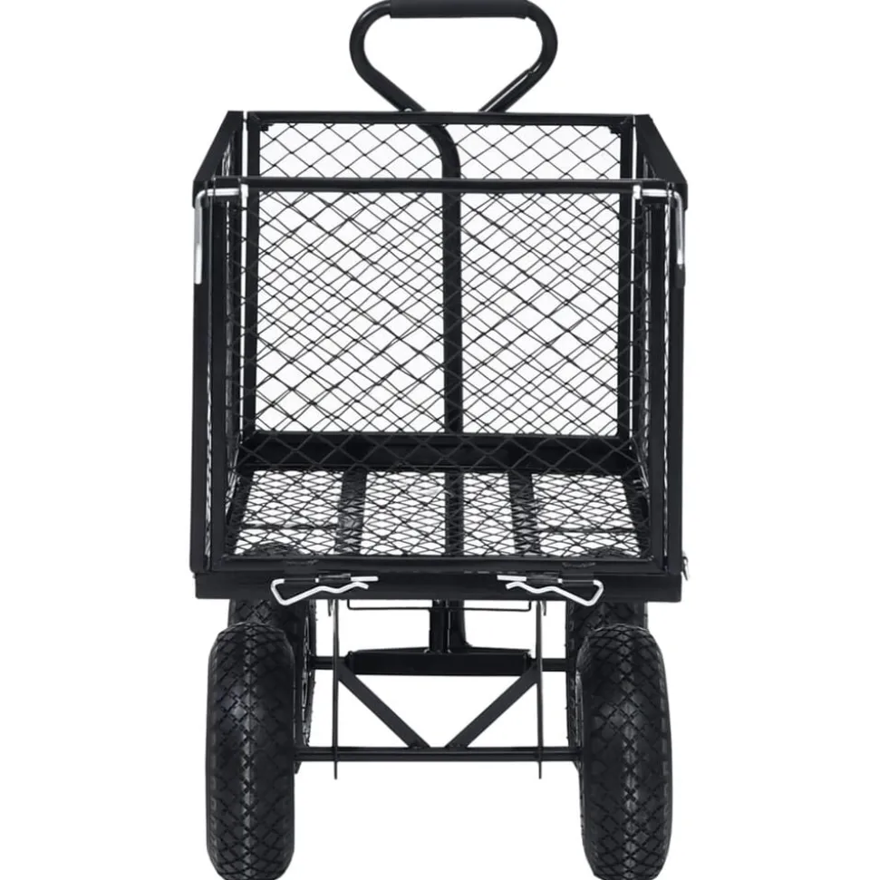 vidaXL Tuinwagen 350 kg zwart
