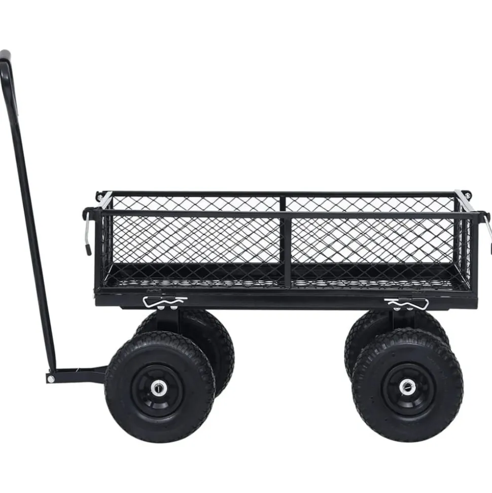 vidaXL Tuinwagen 250 kg zwart
