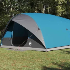 vidaXL Tunnel tent met dak met opslag Blauw 500 x 348 x 200 cm taft