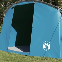 vidaXL Tunnel Tent 4-Person met dak Blauw en Grijs 318 x 275 x 140 cm